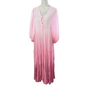 Young Fabulous and Broke Pink Ombre Maxi Dress Size Small